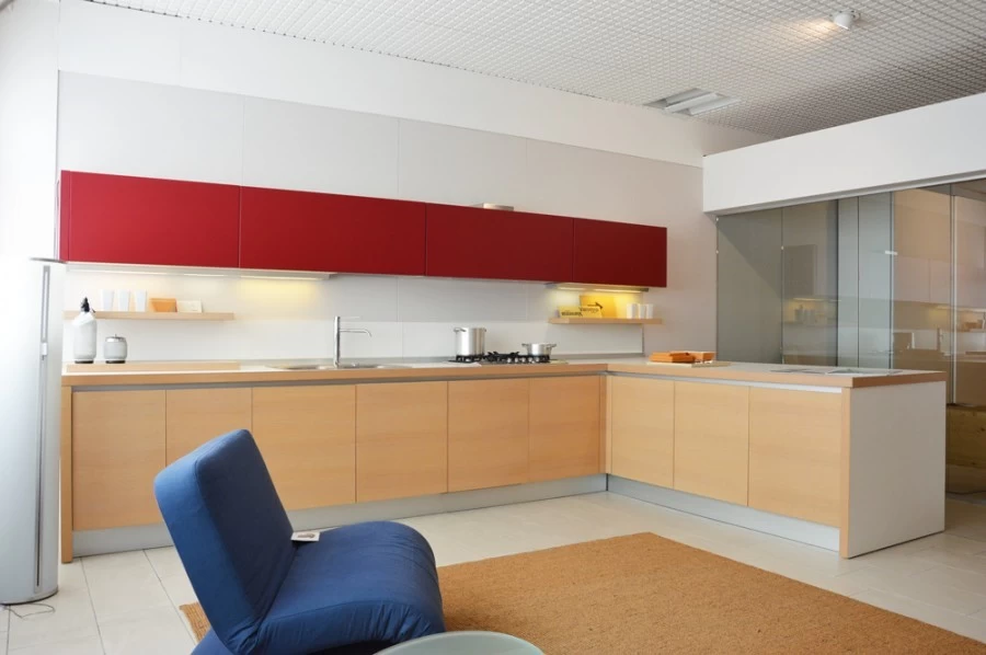 Cucina con penisola Varenna Alea rovere