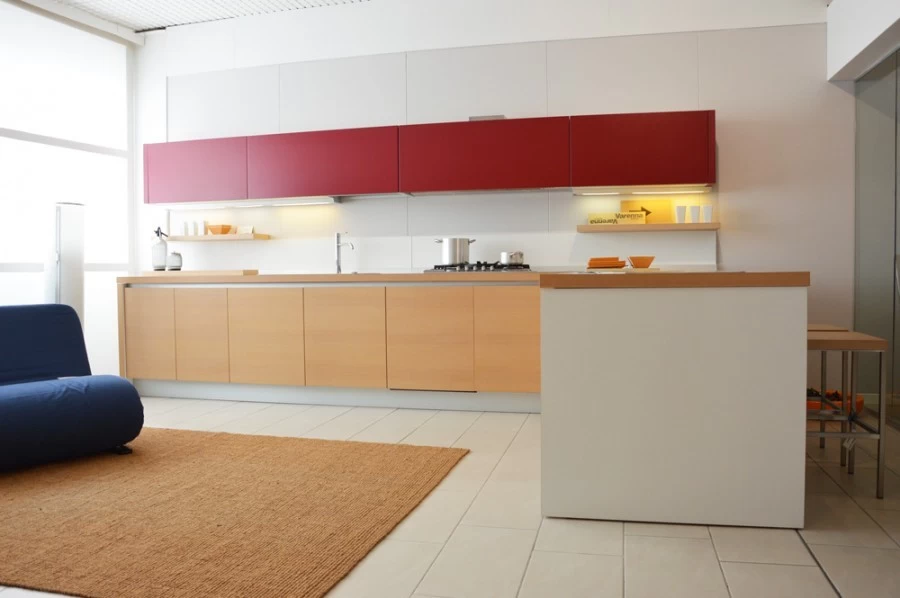 Cucina con penisola Varenna Alea rovere