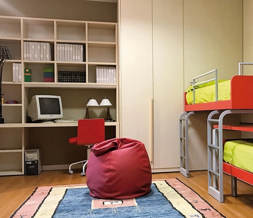 Cameretta a castello Zalf mobili Multispazio Rossa