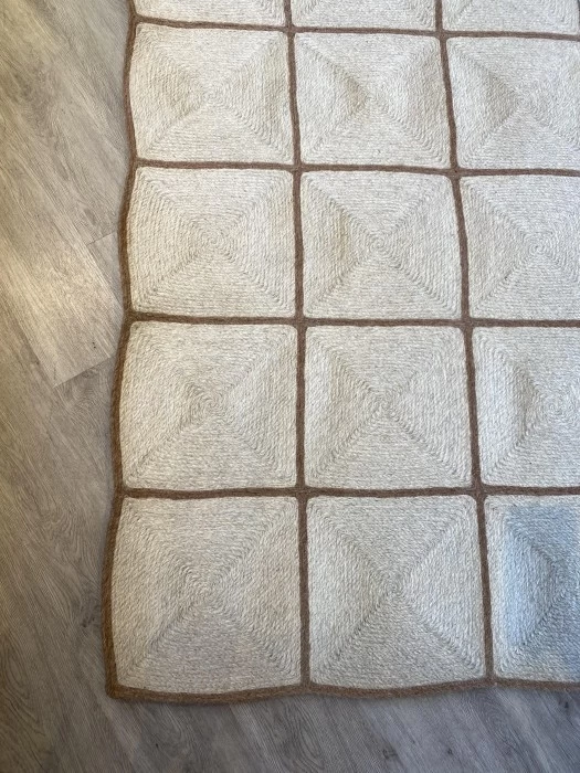 Tappeto Produzione Artigianale Brown Squared Carpet