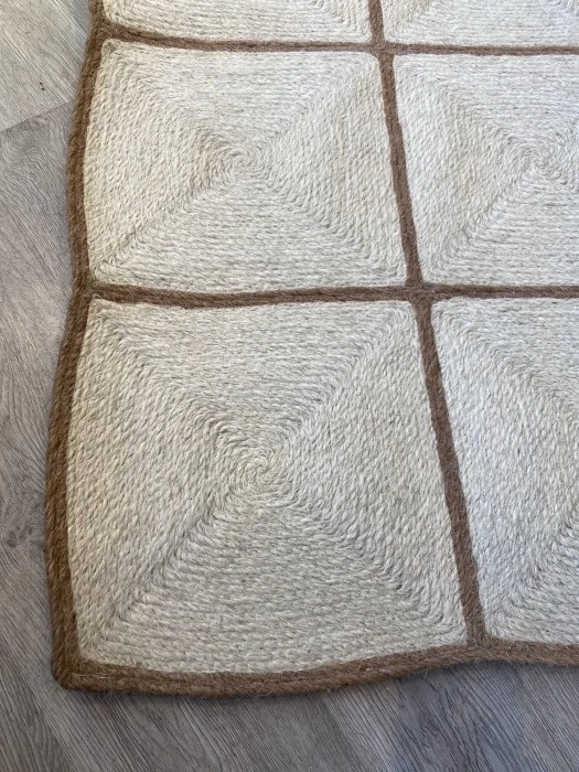 Tappeto Produzione Artigianale Brown Squared Carpet