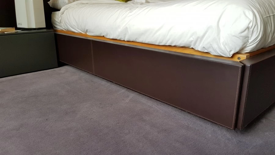 Letto matrimoniale Produzione Artigianale Custom Cuoio