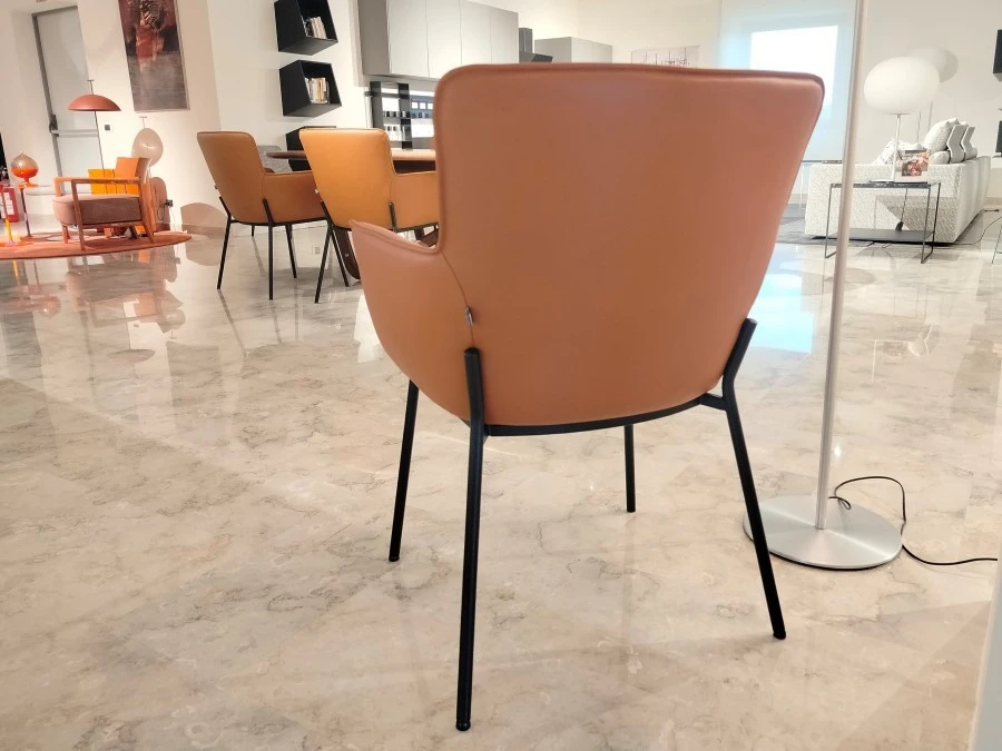 Sedia con braccioli Rolf Benz 655