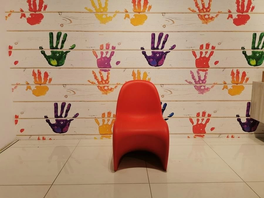 Sedia senza braccioli Vitra Panton Junior rossa