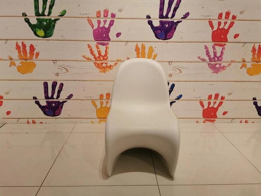Sedia senza braccioli Vitra Panton Junior Bianca