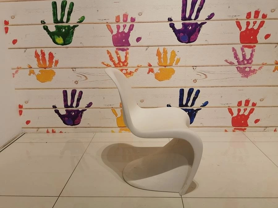 Sedia senza braccioli Vitra Panton Junior Bianca