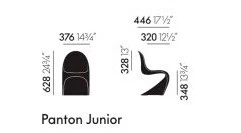 Sedia senza braccioli Vitra Panton Junior Bianca