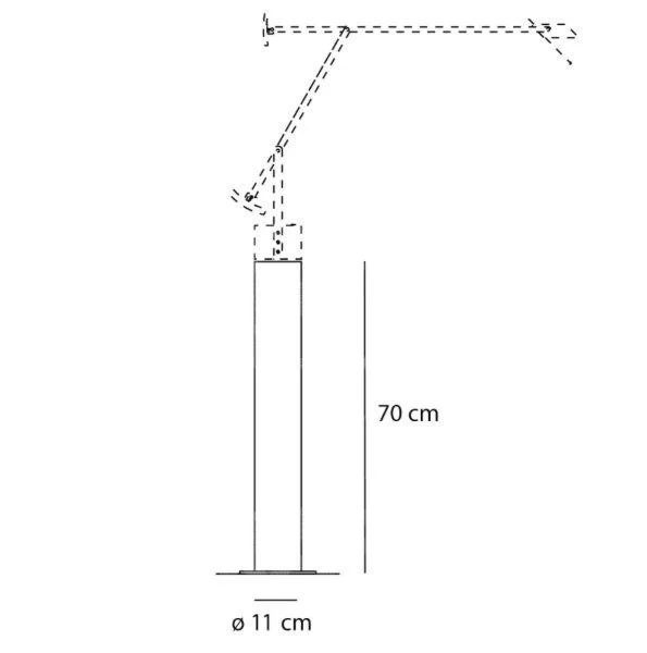 Lampada da terra Artemide Supporto per lampada da terra Tizio
