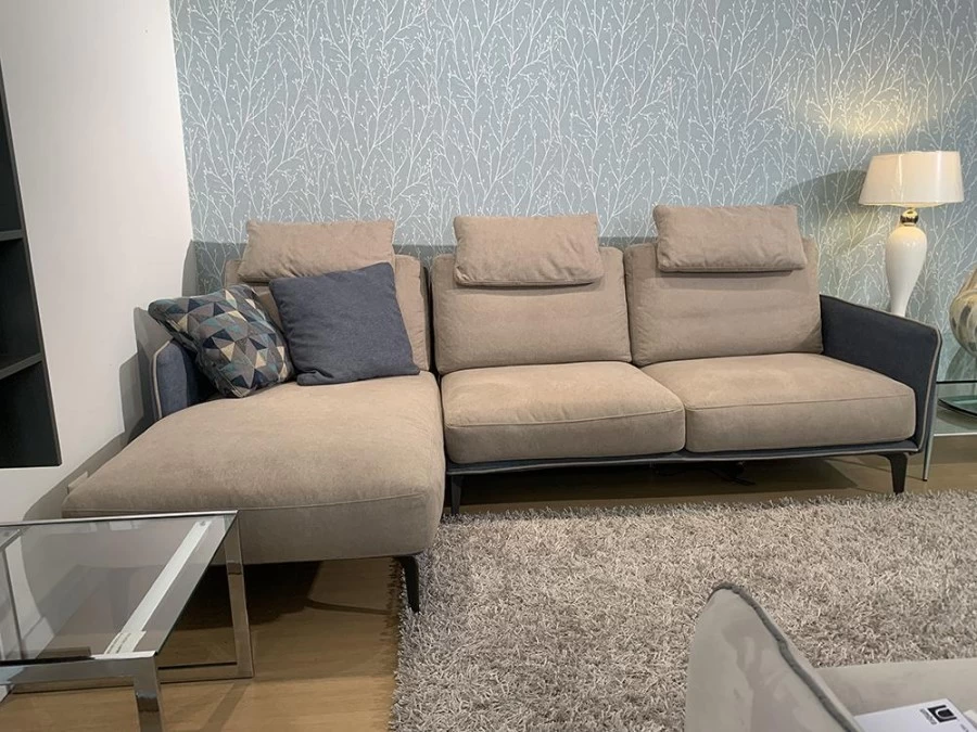 Divano Chaise-longue Samoa Living Minimal con poggiatesta