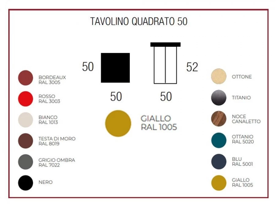 Tavolino quadrato Egoitaliano Selfy