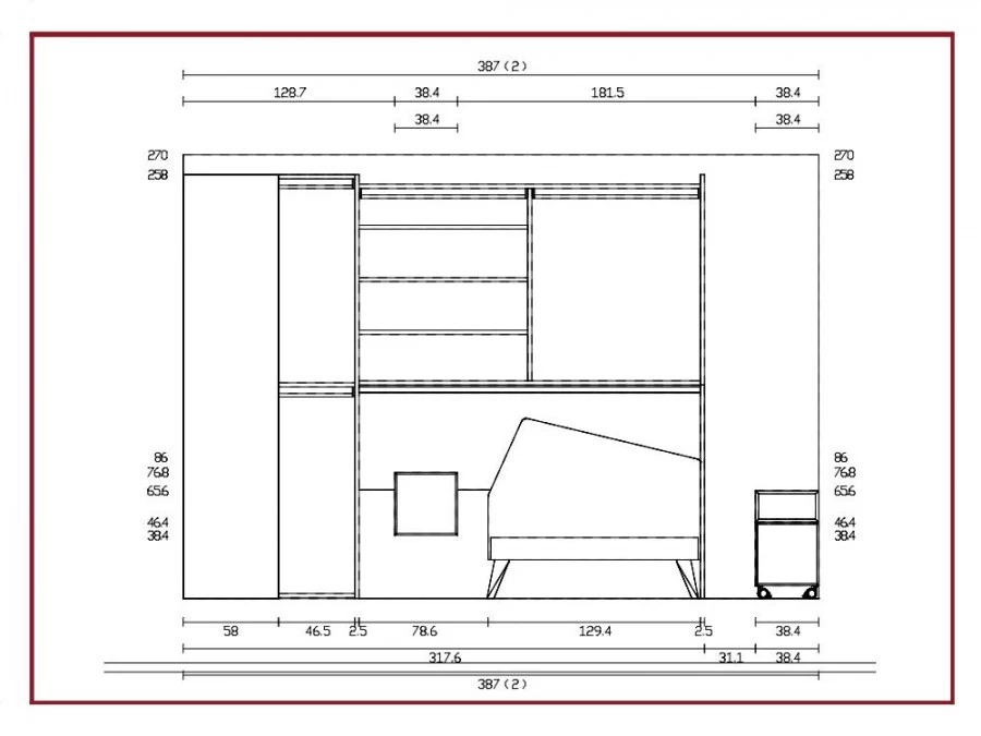 Cameretta a ponte Moretti Compact Young  YC313