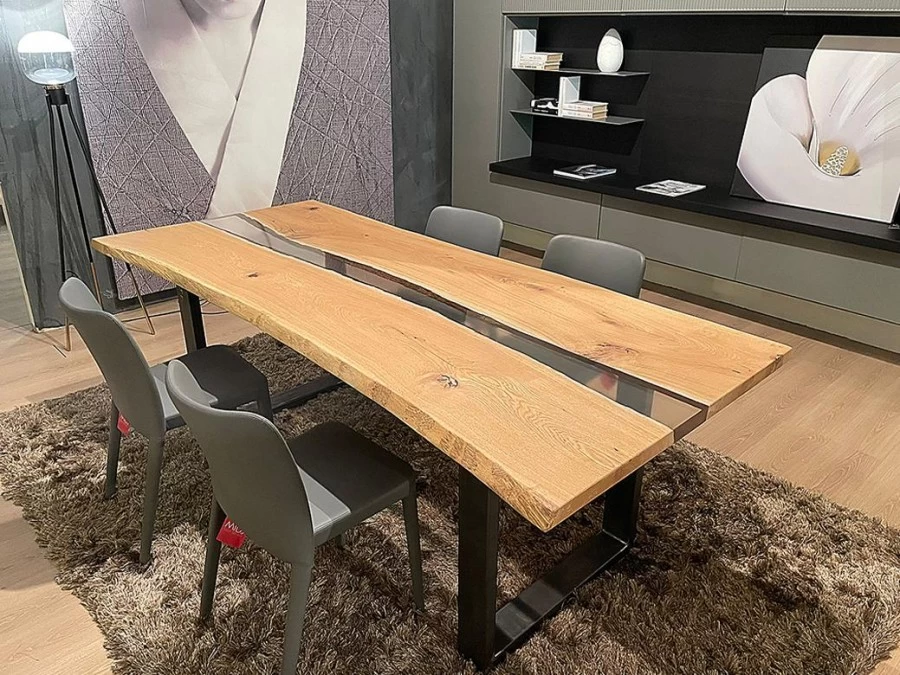 Tavolo rettangolare Woodheart Resina "Le Trasparenze"