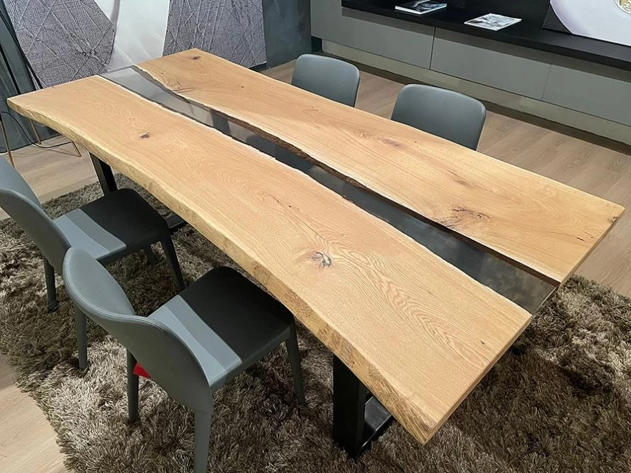 Tavolo rettangolare Woodheart Resina "Le Trasparenze"