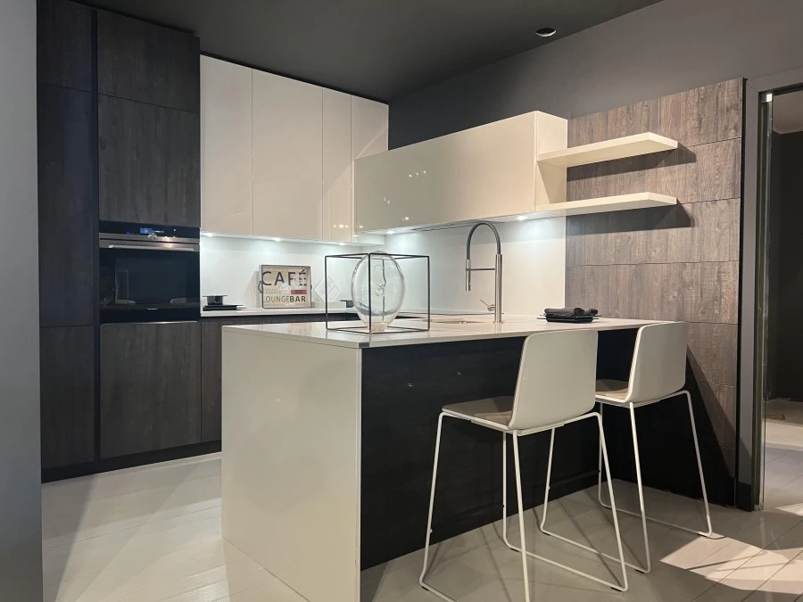 Cucina con penisola Camagni Cucine Dakota wood