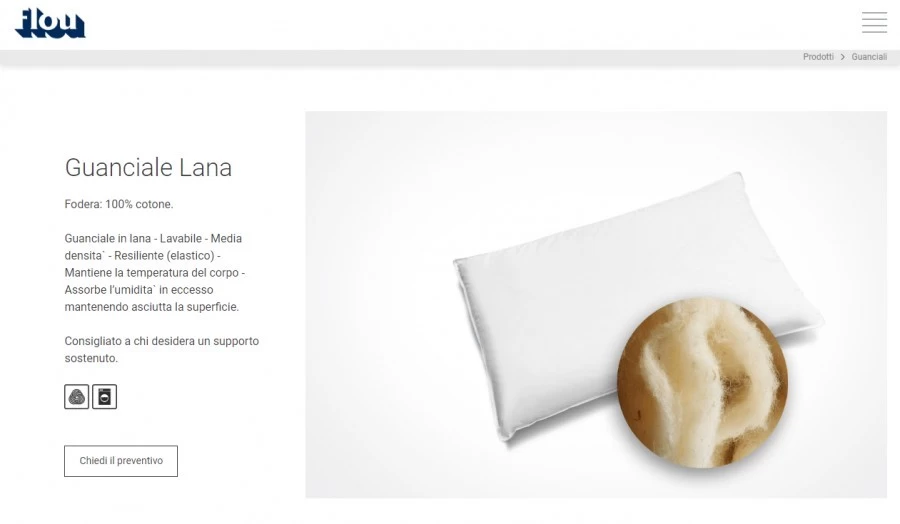 Guanciale Flou Lana