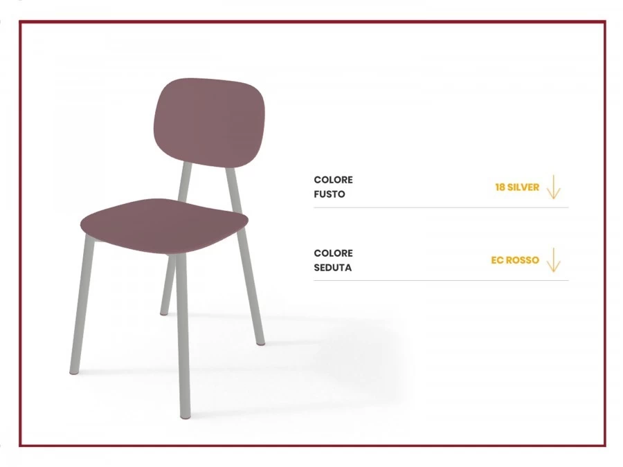 Sedia senza braccioli Pointhouse TATA YOUNG 4