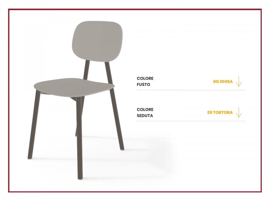 Sedia senza braccioli Pointhouse TATA YOUNG 4