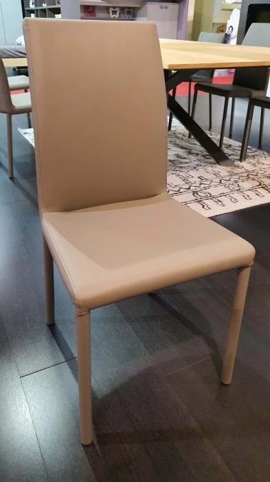 Sedia senza braccioli Ozzio caramel fango
