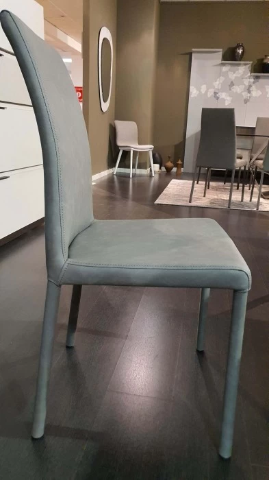 Sedia senza braccioli Ozzio CARAMEL nabuk grigio
