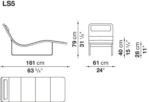 Chaise longue B&B Italia LANDSCAPE