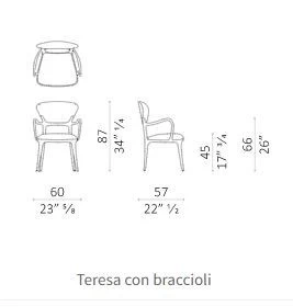 Sedia con braccioli Ceccotti TERESA