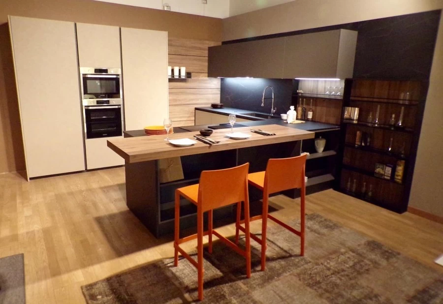 CUCINA CON PENISOLA ARREDO3 KALI & ZETASEI OUTLET A BRESCIA