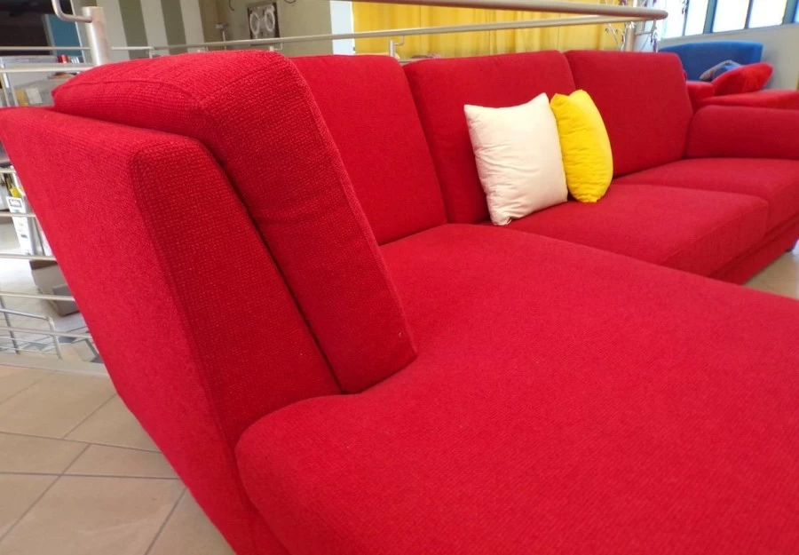 DIVANO CON CHAISE LONGUE IN TESSUTO NEGOZIO ARREDAMENTO A BRESCIA