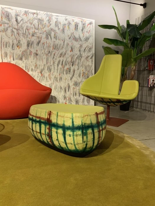 Poltrona con pouf Moroso Fjord