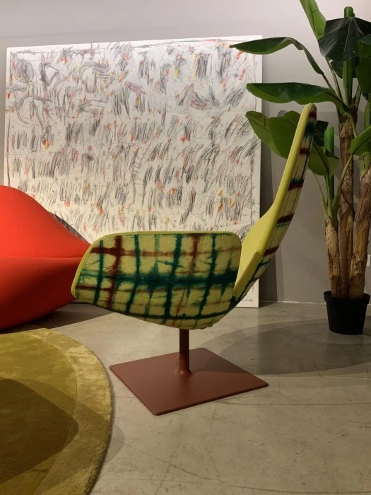 Poltrona con pouf Moroso Fjord