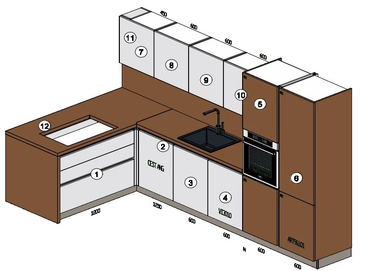 Cucina con penisola Stosa Cucine Infinity