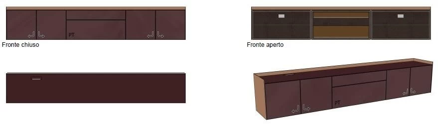 Soggiorno componibile Rimadesio Parete Modulor