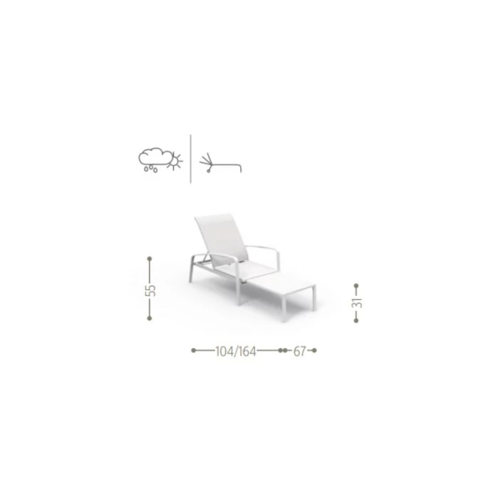 Lettino Outdoor Talenti | LADY