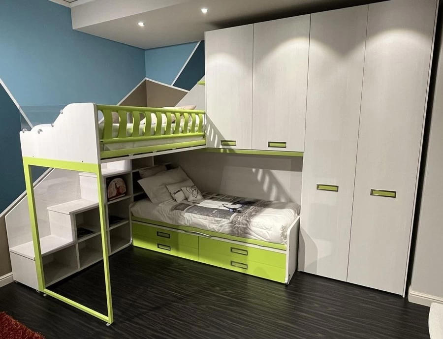 Cameretta con soppalco Moretti Compact Kids