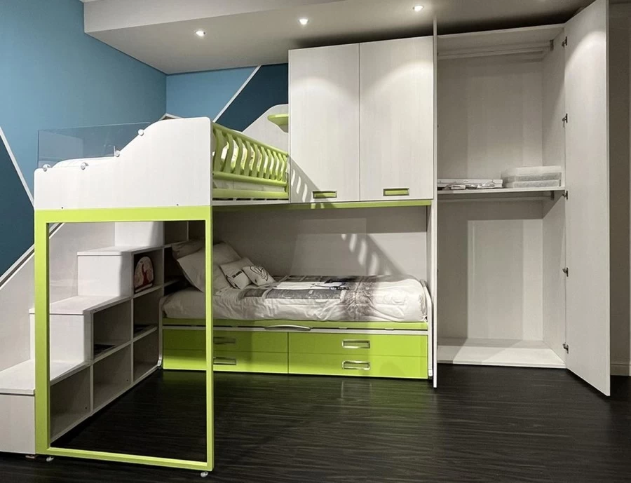 Cameretta con soppalco Moretti Compact Kids