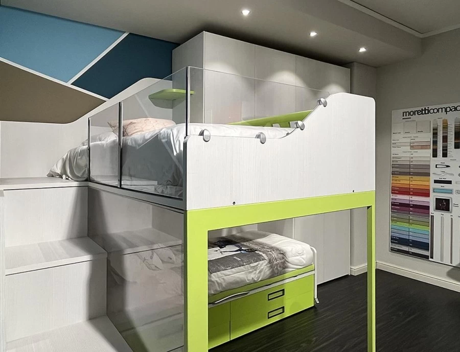 Cameretta con soppalco Moretti Compact Kids