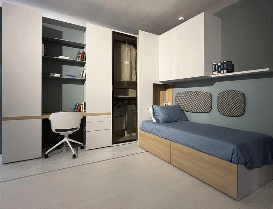 Cameretta letto singolo Clever Seta