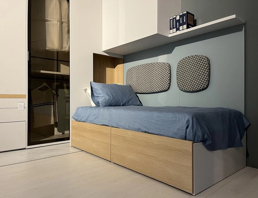 Cameretta letto singolo Clever Seta