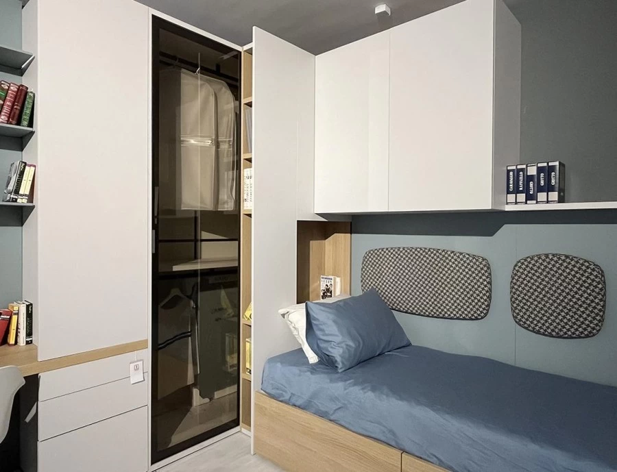 Cameretta letto singolo Clever Seta