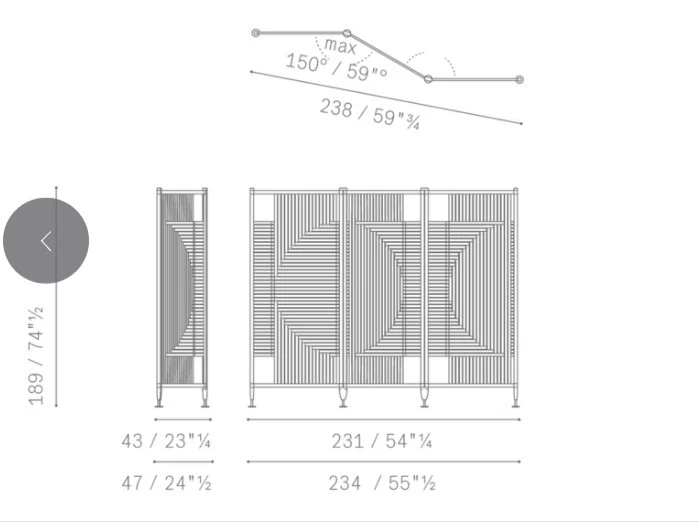 Paravento Poltrona Frau Plot