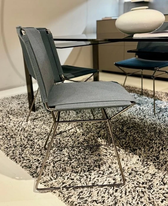 Sedia senza braccioli MDF Neil Textile