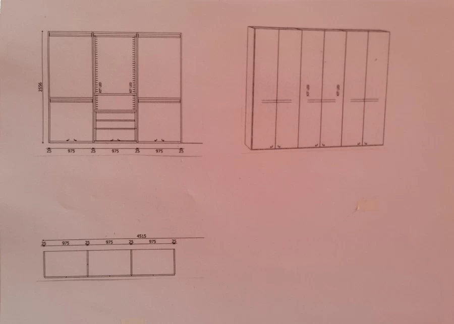 schema tecnico armadio