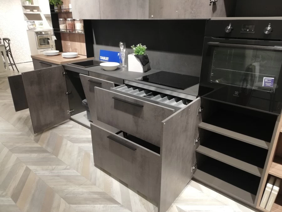 Cucina lineare Creo Kitchens Tablet Bridge