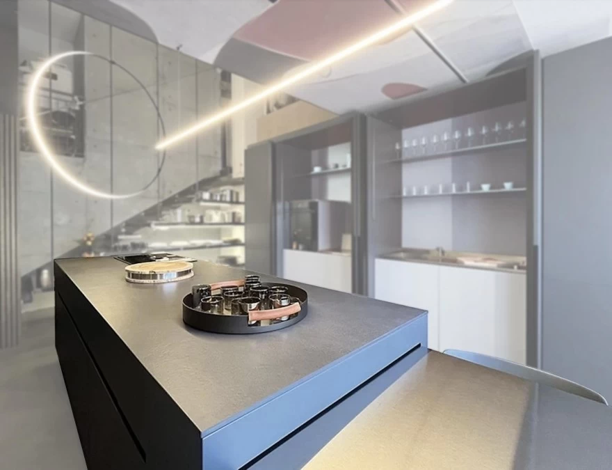 Cucina con Isola Elmar Solo ISOLA At Home Cube
