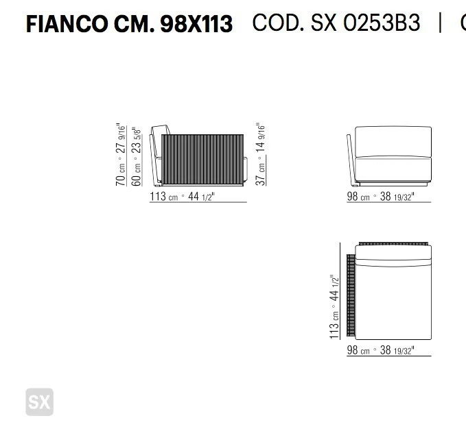 Divano da giardino Flexform Vulcano