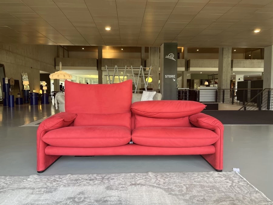 Divano Cassina Maralunga Nabuk rosso