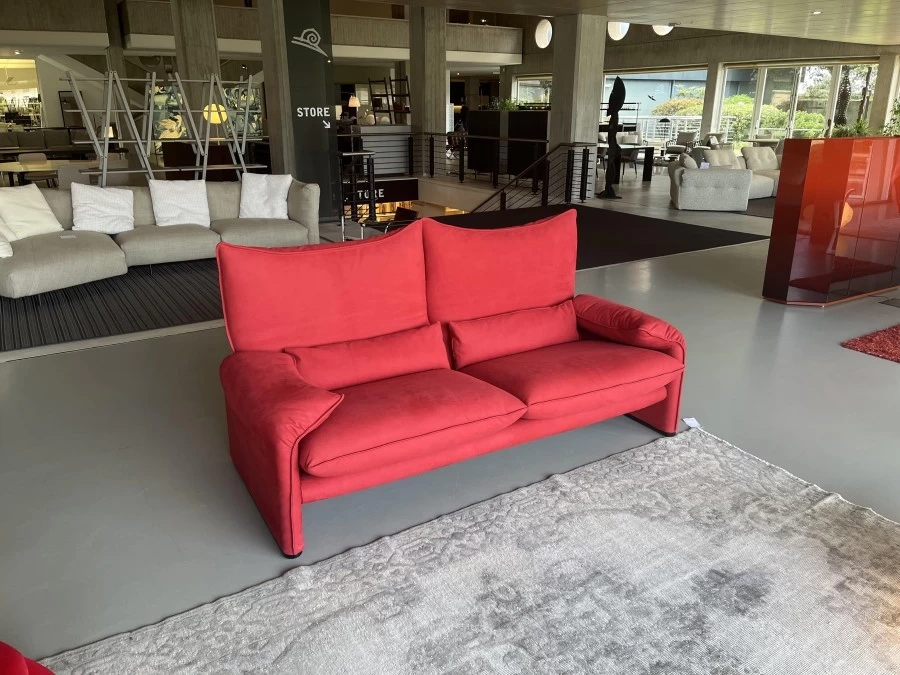 Divano Cassina Maralunga Nabuk rosso
