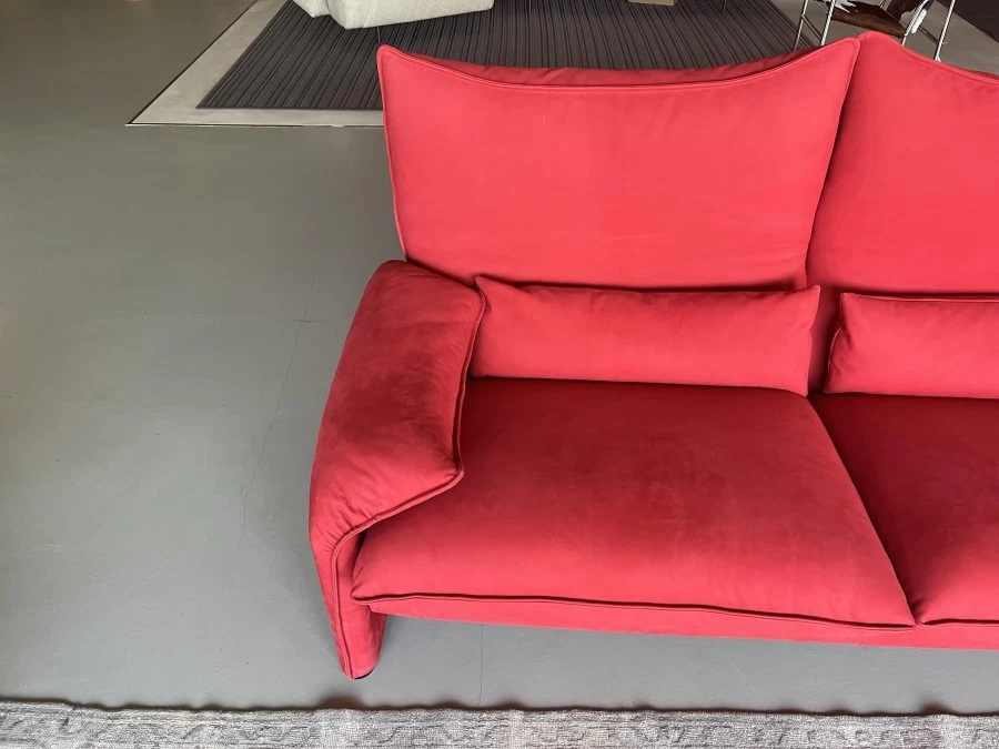 Divano Cassina Maralunga Nabuk rosso