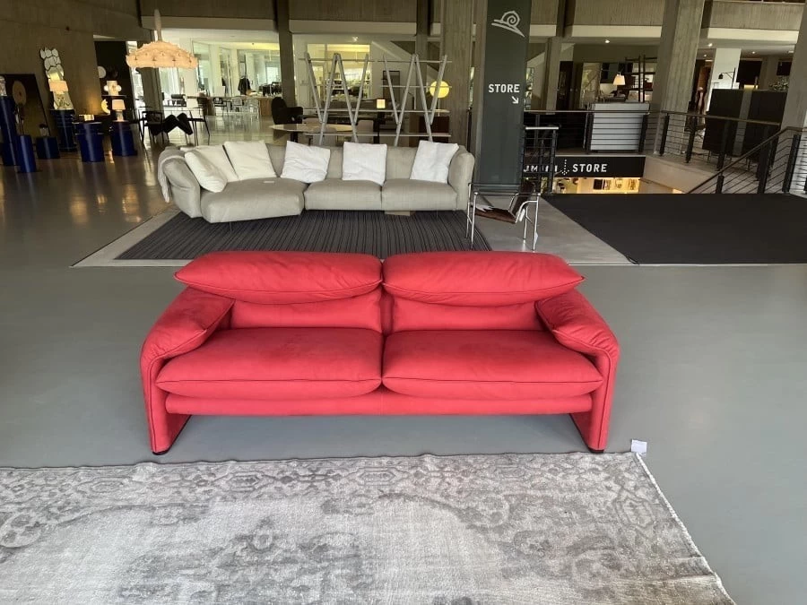Divano Cassina Maralunga Nabuk rosso