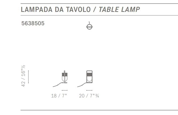 Lampada da tavolo Poltrona Frau XI