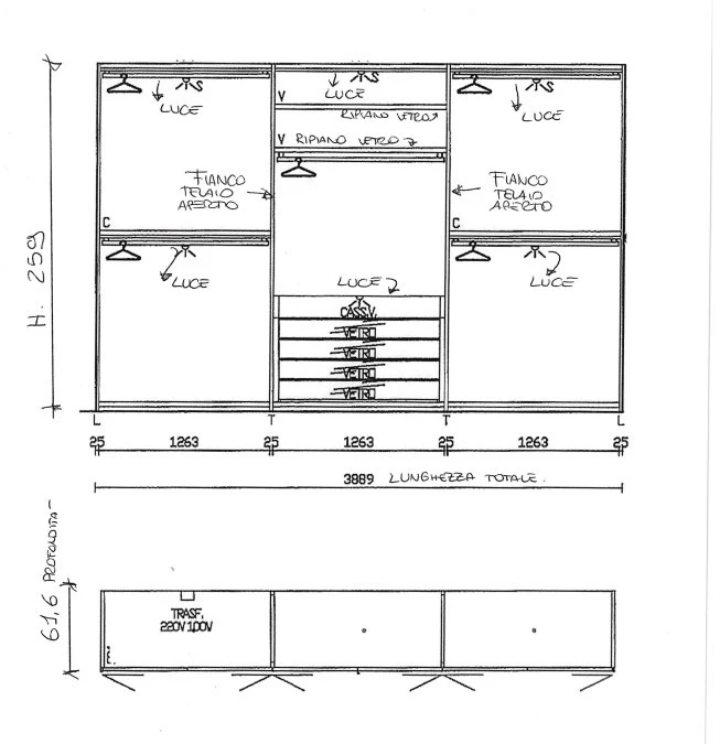 Armadio battente Poliform New Entry / Fitted vetro